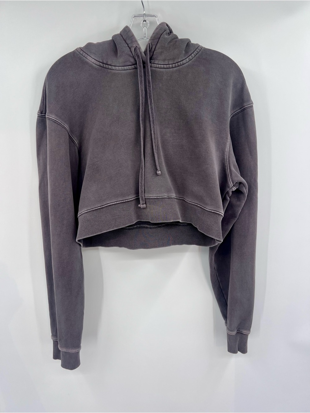 Kith cropped hoodie wash grey L